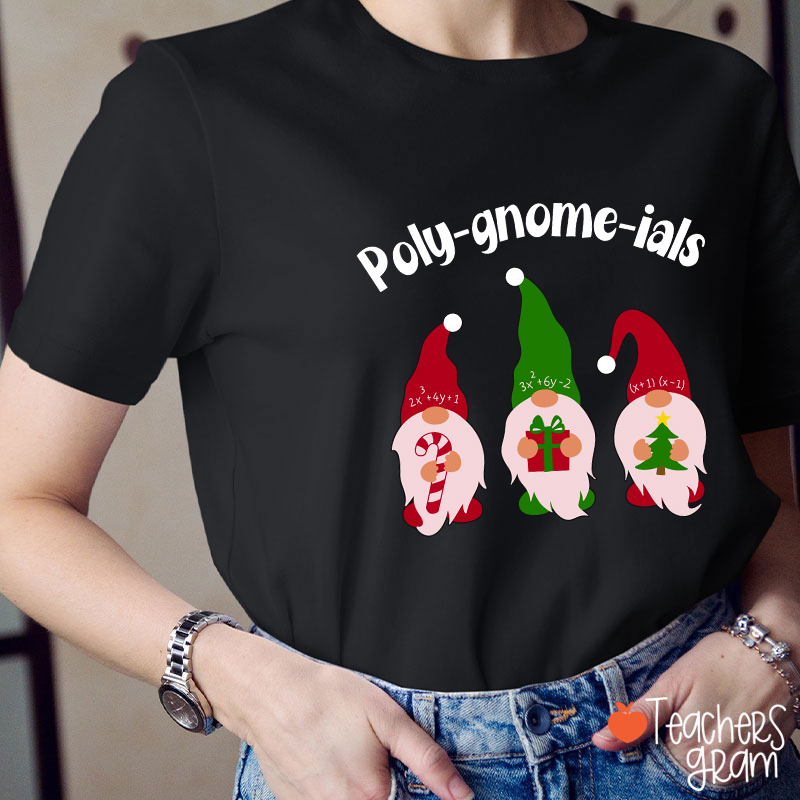 Poly Gnome Ials Math Teacher T-Shirt