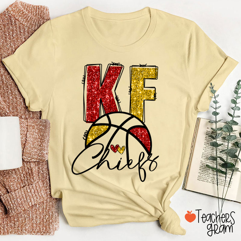 Personalized Team Name Initials And Sport Teacher T-Shirt