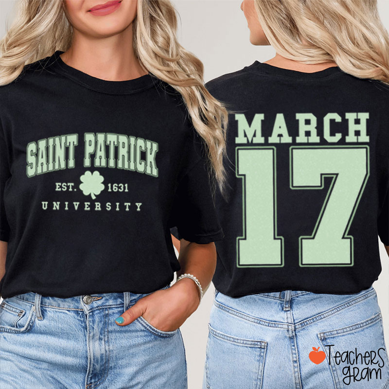 Saint Patrick Teacher Two Sided T-Shirt