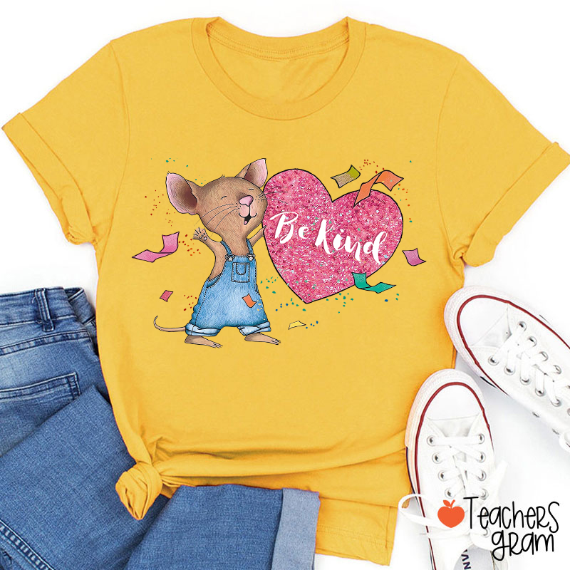 Be Kind Heart Children's Books Valentines Teacher T-Shirt