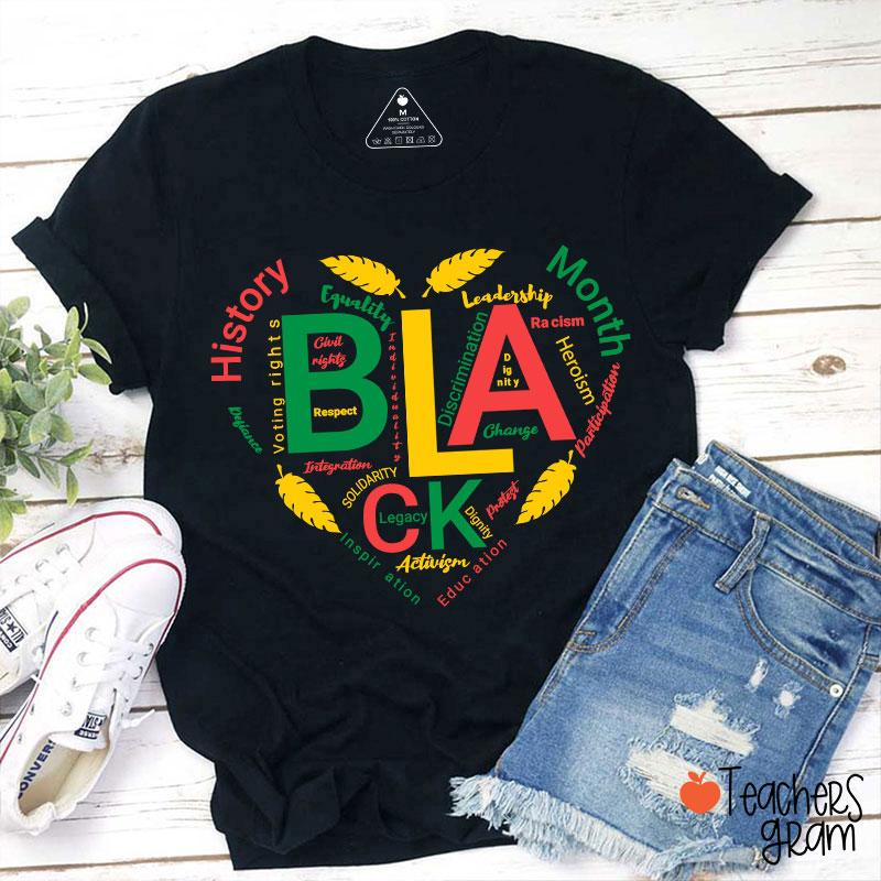 Love Black History Month Teacher T-Shirt