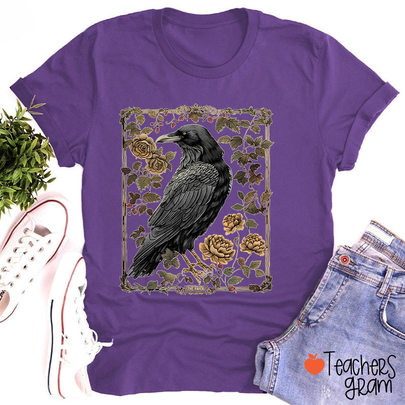 Dark Academia Raven Teacher T-Shirt