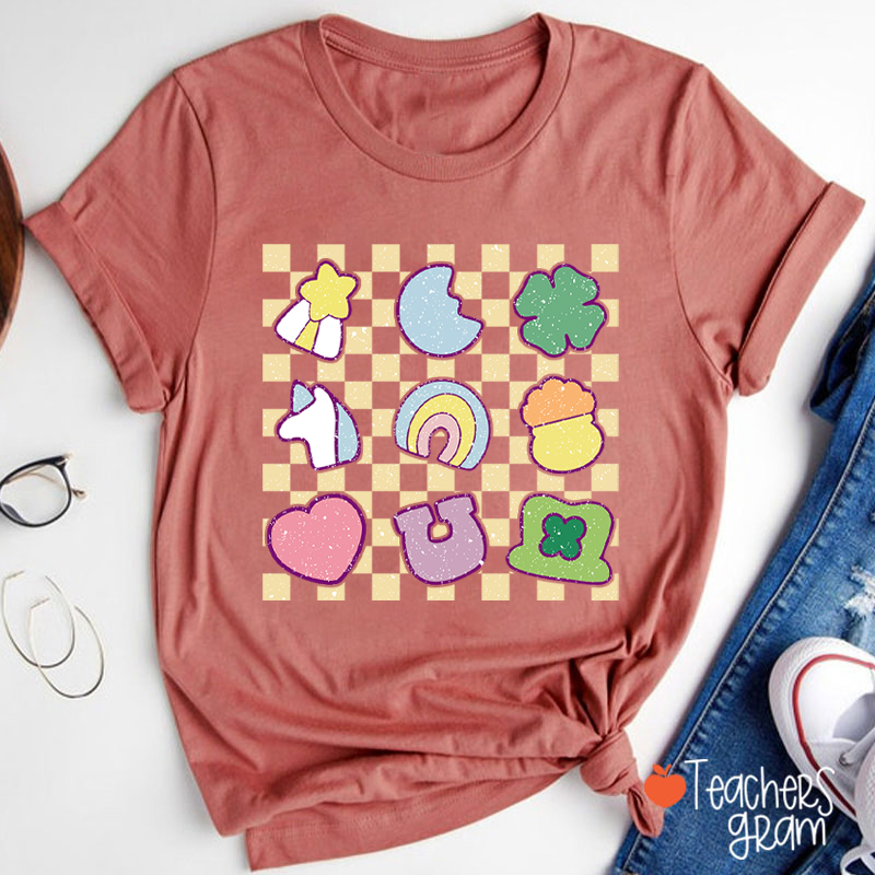 Cute Icons St. Patrick's Day Teacher T-Shirt