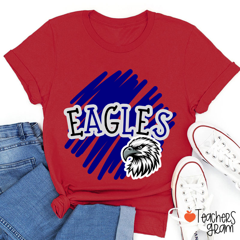 Personalized Mascot Graffiti School Spirit Teacher T-Shirt