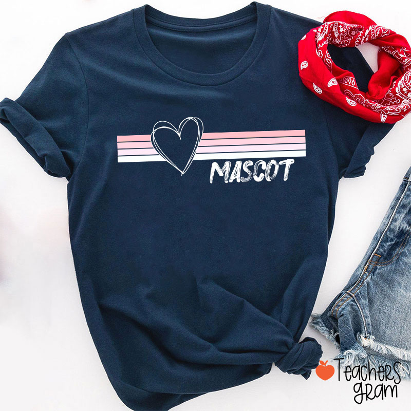 Personalized Mascot Distressed Retro School Spirit Teacher T-Shirt