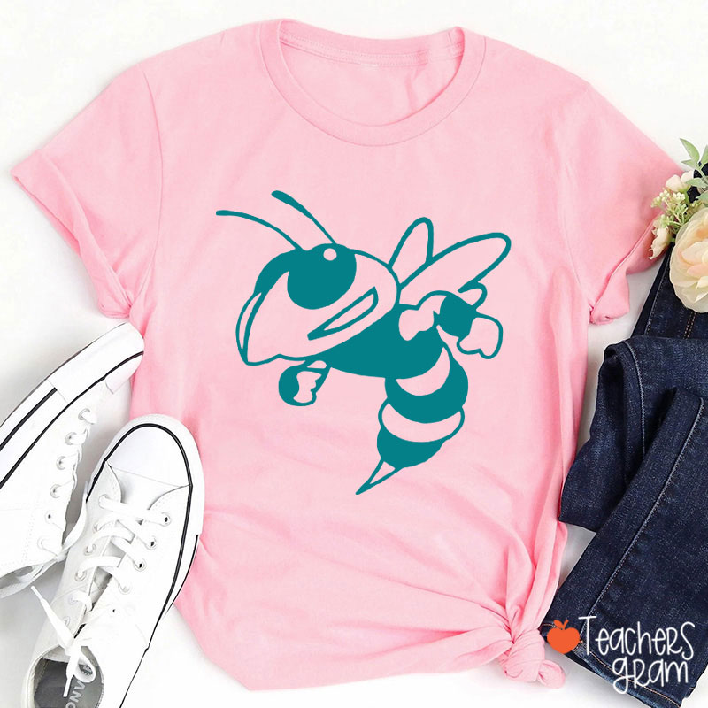 Personalized Mascot Silhouette School Spirit Teacher T-Shirt