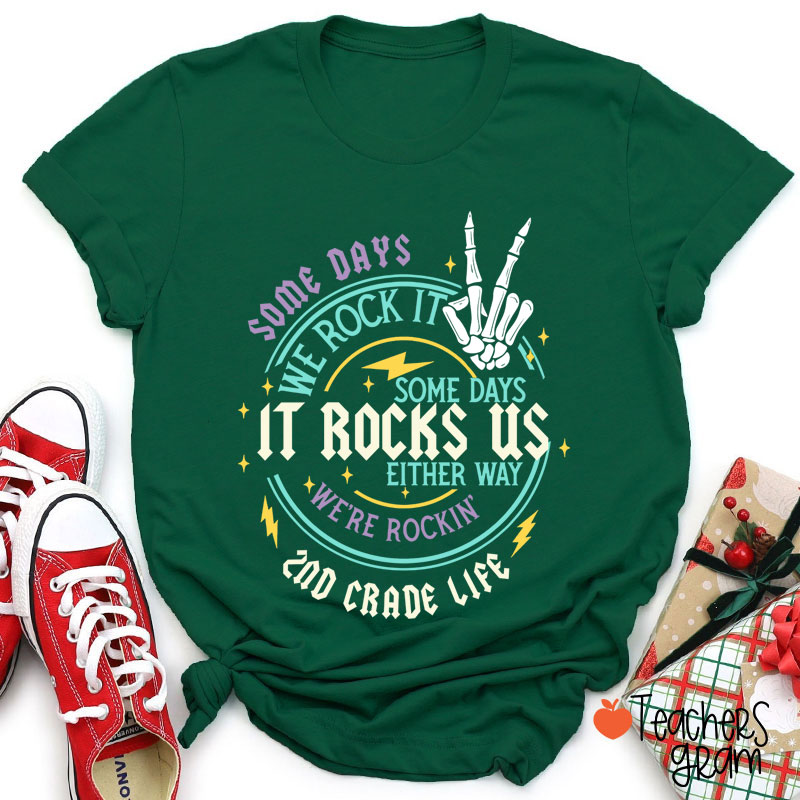 Personalized Grade Rock This School Teacher T-Shirt