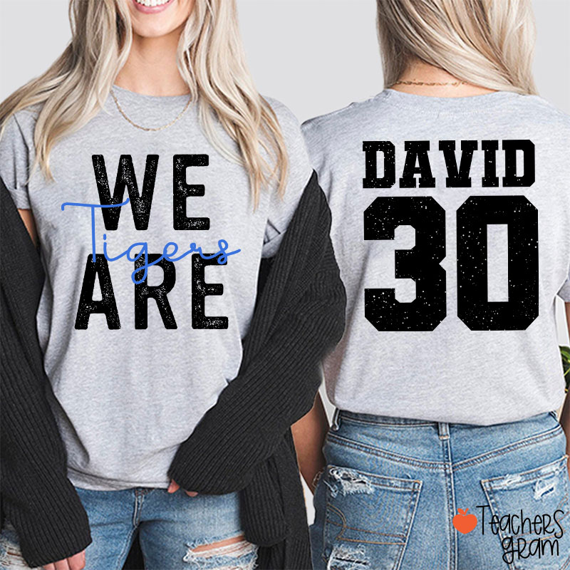 Personalized Mascot We Are Game Day Teacher Two Sided T-Shirt