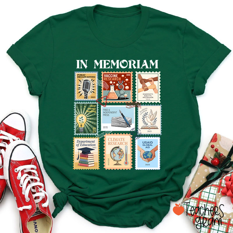 Retro In Memoriam Teacher T-Shirt