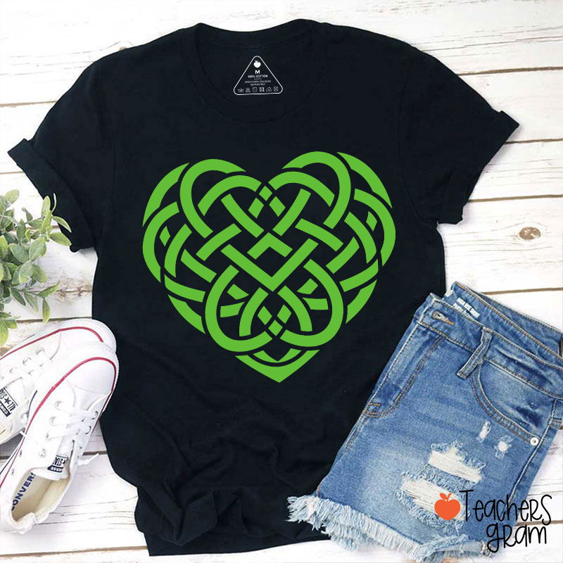 Celtic Heart St. Patrick's Day Teacher T-Shirt