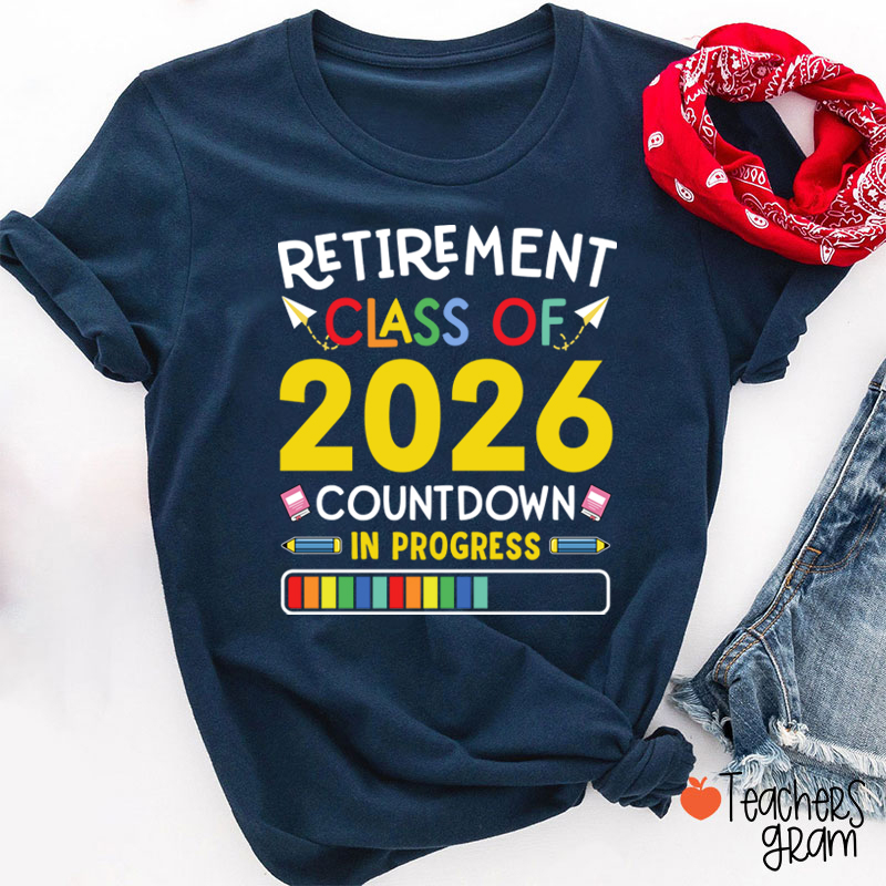 Personalized Countdown On Progress Retirement Teacher T-Shirt