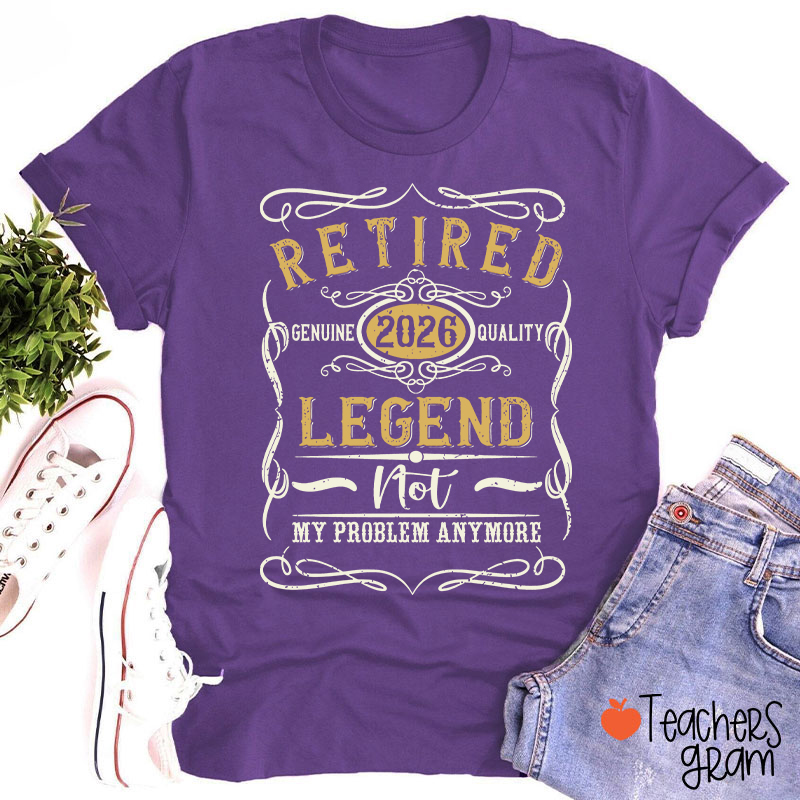Personalized Legend Retired Teacher T-Shirt