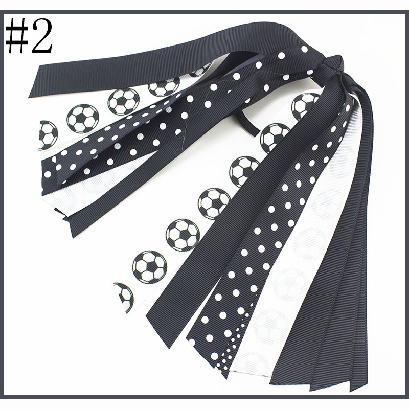 Soccer Ponytail Streamer Hair Ties