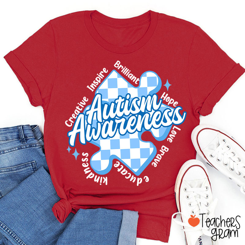 Inspire Brilliant Hope Love Brave Educate Kindness Teacher T-Shirt