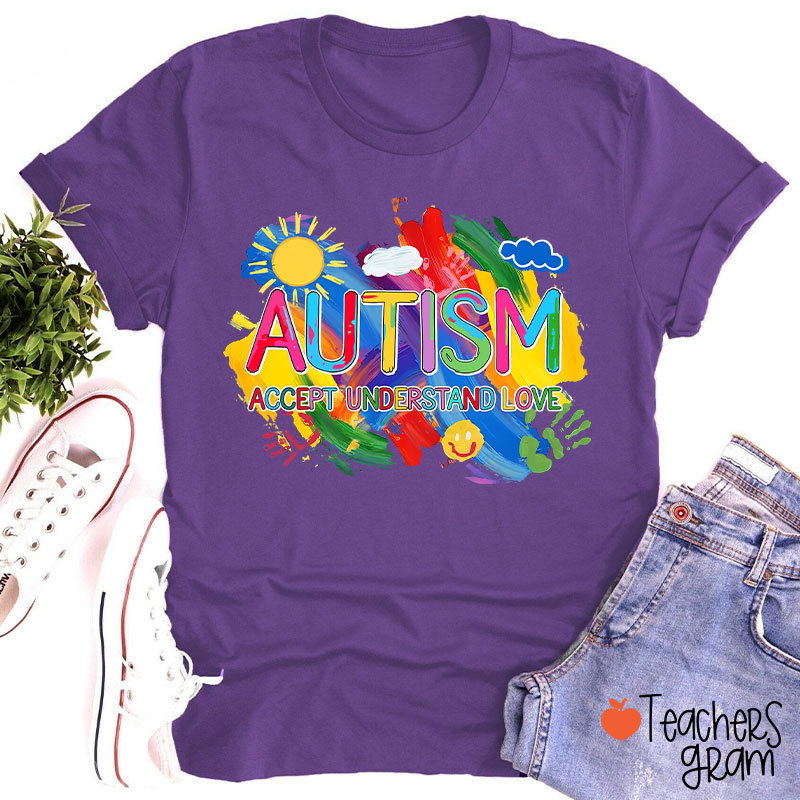Autism Accept Understand Love Teacher T-Shirt