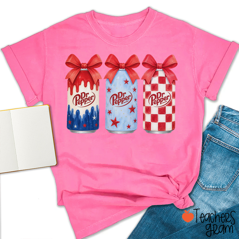 Dr Pepper Patriotic Teacher T-Shirt