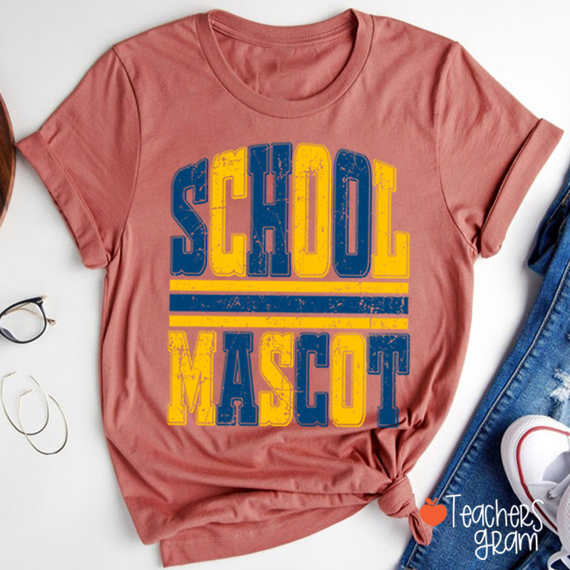 Personalized Sport Distressed Striped Teacher T-Shirt