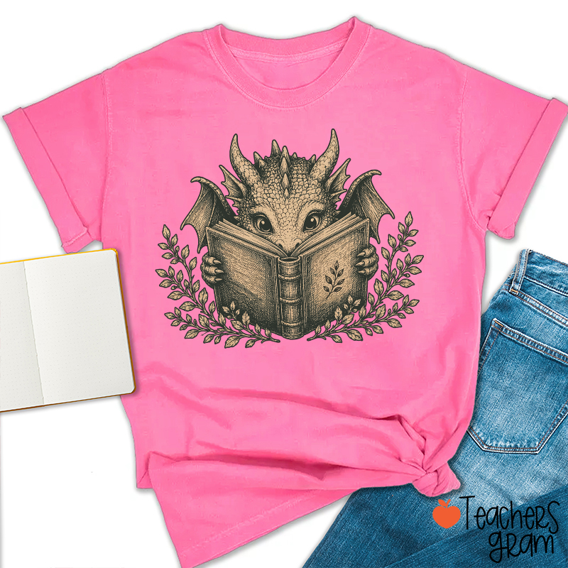 Reading Dragon Teacher T-Shirt