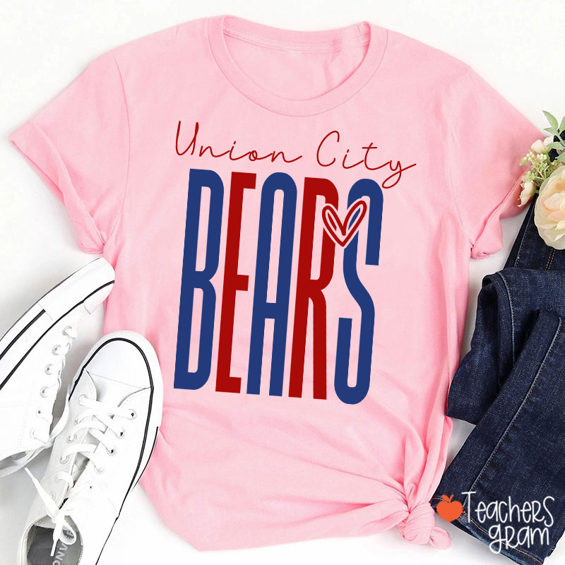 Personalized Mascot Heart Teacher T-Shirt