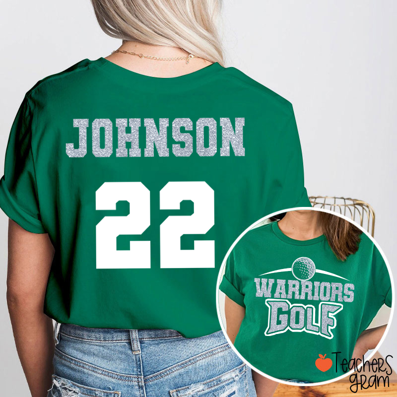 Personalized Mascot Sport And Your Name Bright Teacher Two Sided T-Shirt