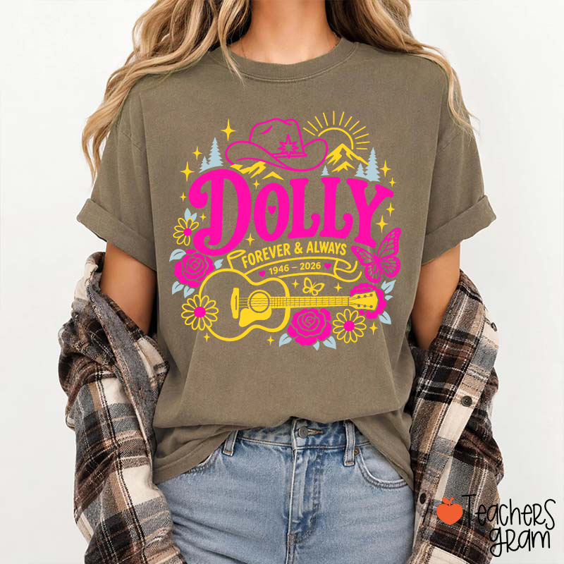 Dolly Forever Always Western Floral Teacher T‑Shirt