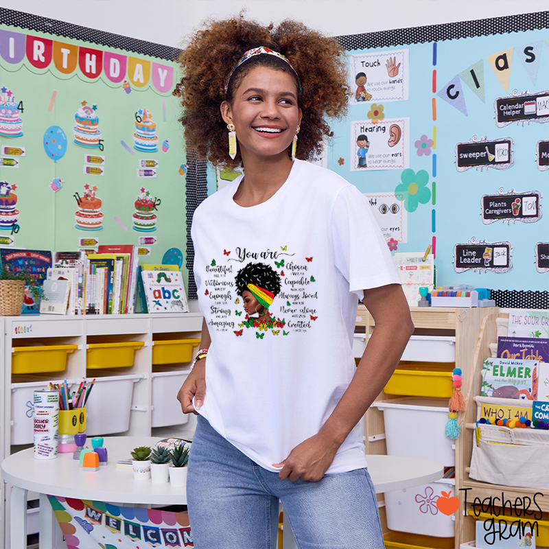 You Are Beautiful Black History Teacher T-Shirt
