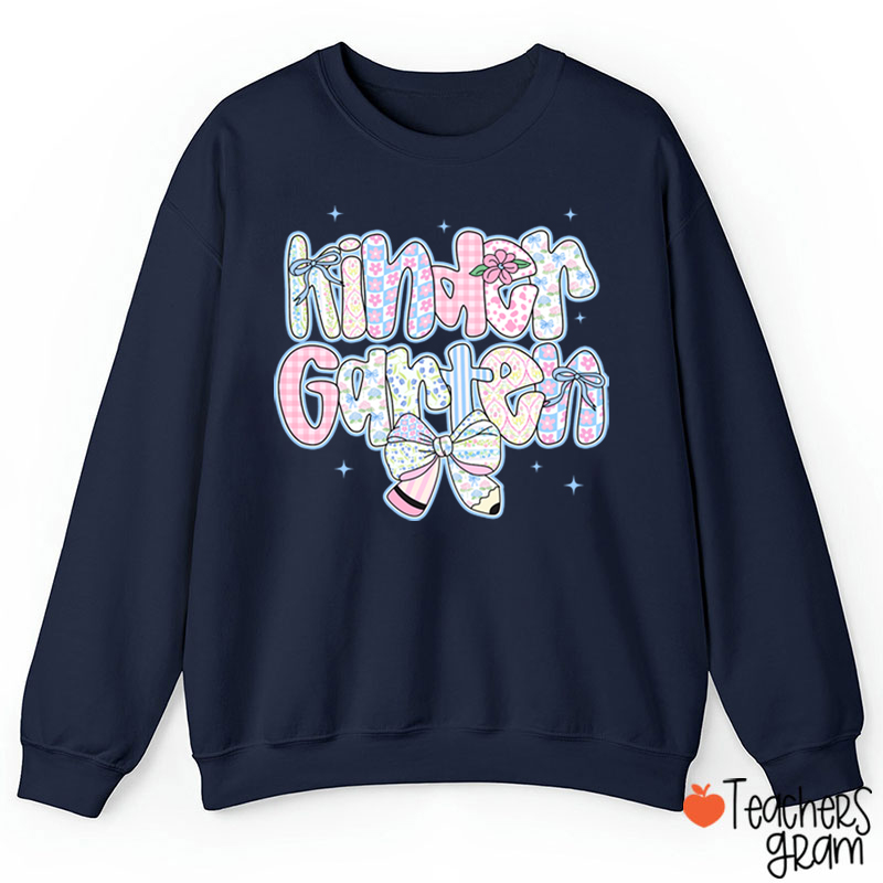 ersonalized Grade Pencil Bow Teacherr Sweatshirt