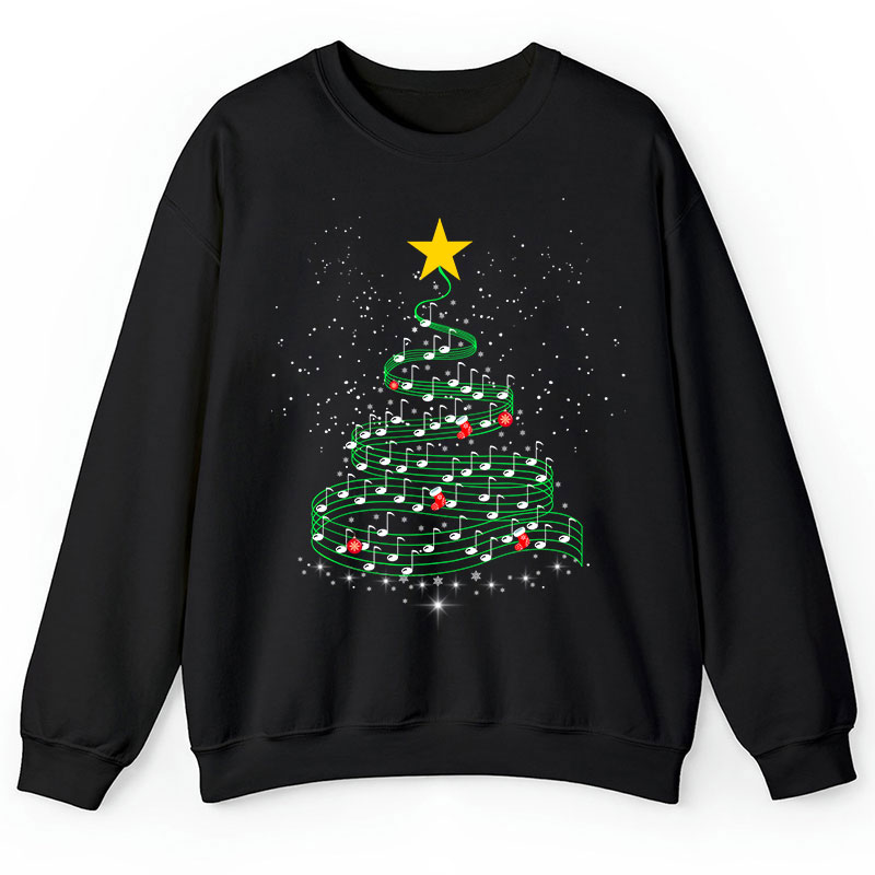 Music Note Christmas Tree Teacher Sweatshirt