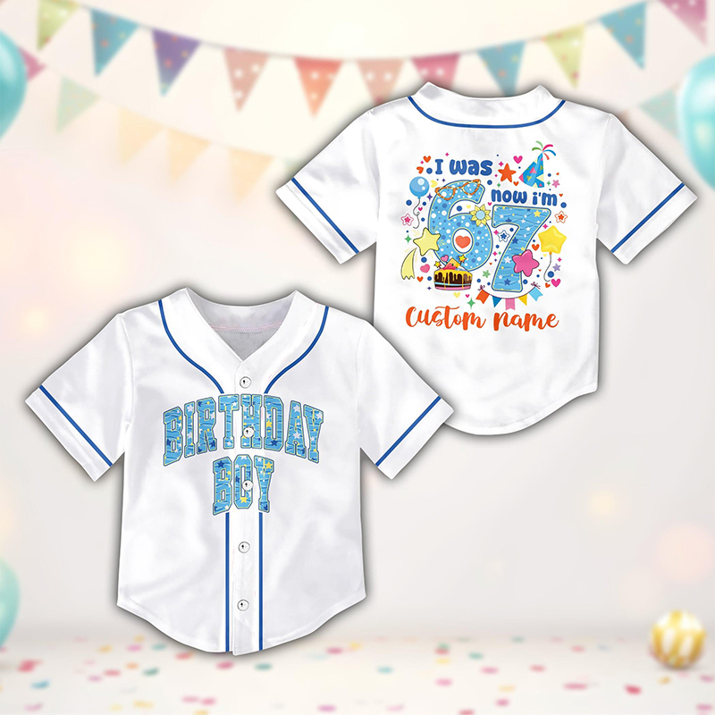 Personalized Meme 67 Six Seven Birthday Class Baseball Jersey