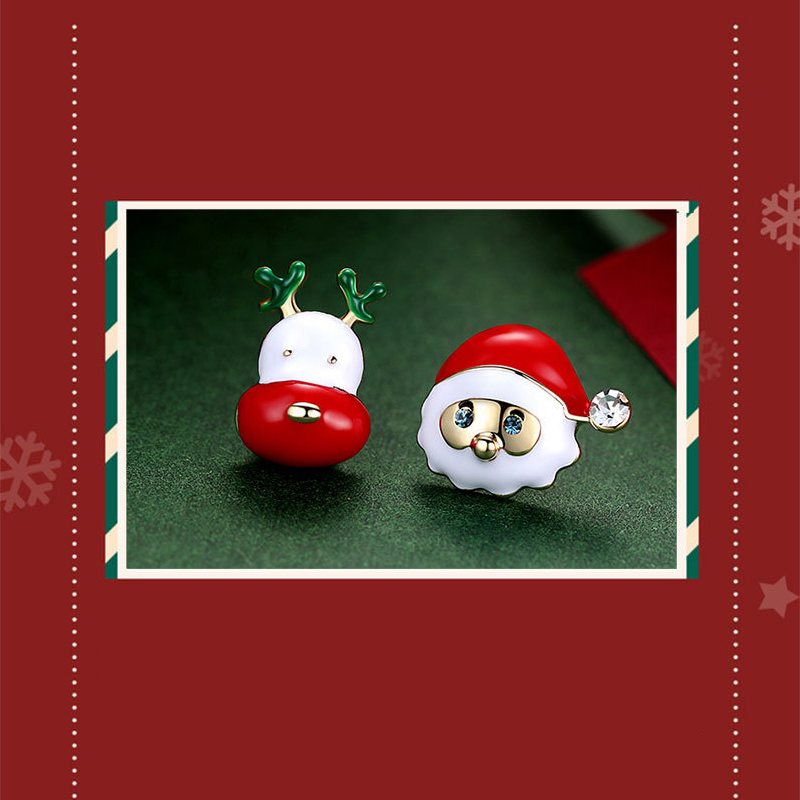 Santa Claus Reindeer Teacher Metal Earrings