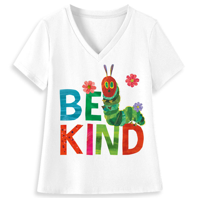 Be Kind Teacher Female V-Neck T-Shirt