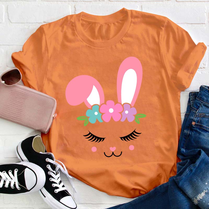 Bunny Face Teacher T-Shirt