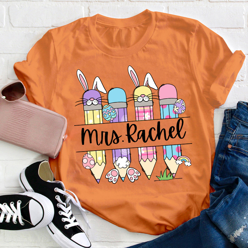 Personalized Easter Name Teacher T-Shirt