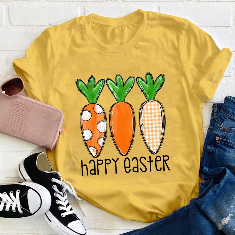 Happy Easter Carrot Teacher T-Shirt