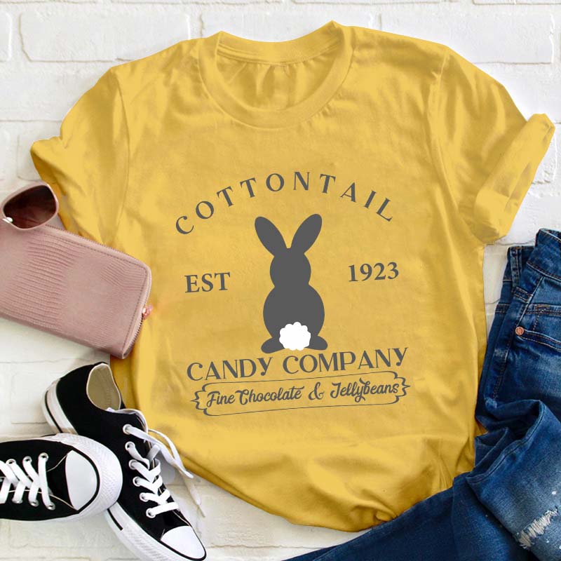 Cottontail Candy Company Easter Teacher T-Shirt