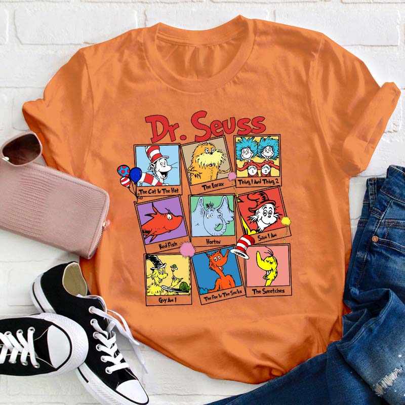 Cartoon Characters Teacher T-Shirt