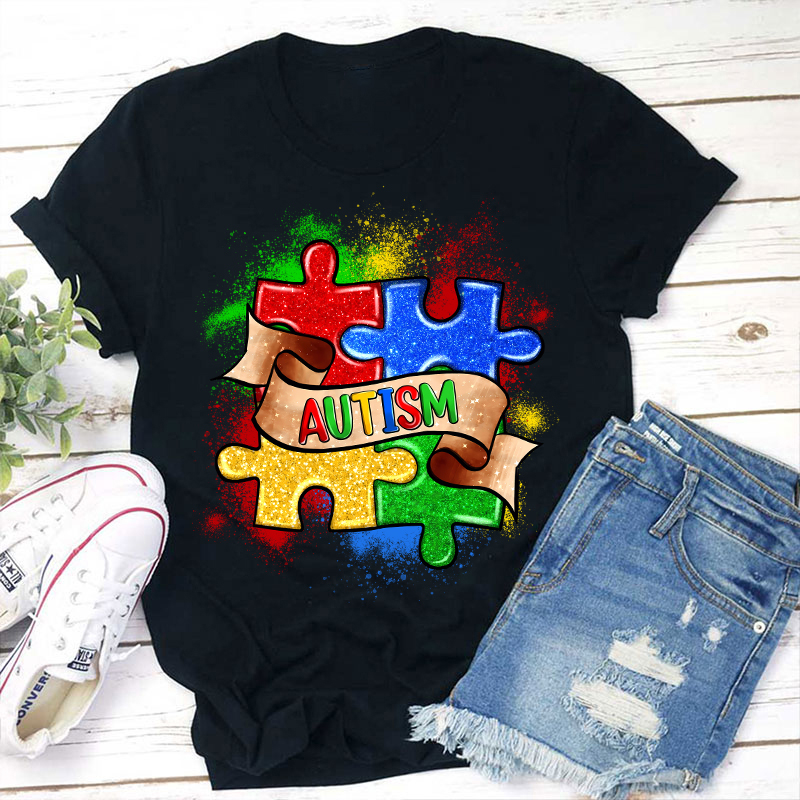 Autism Puzzle Teacher T-Shirt