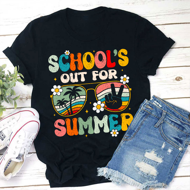 Yeap School's Out For Summer Teacher T-Shirt Sale-Teachersgram