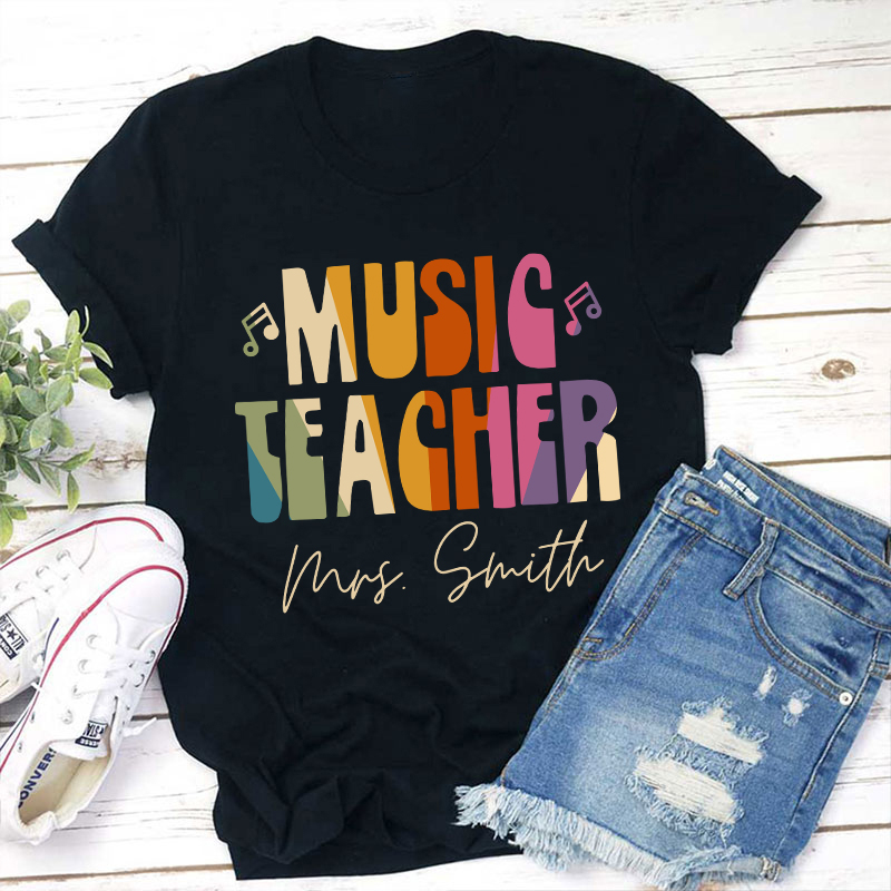 Personalized Music Teacher T-Shirt Sale-Teachersgram