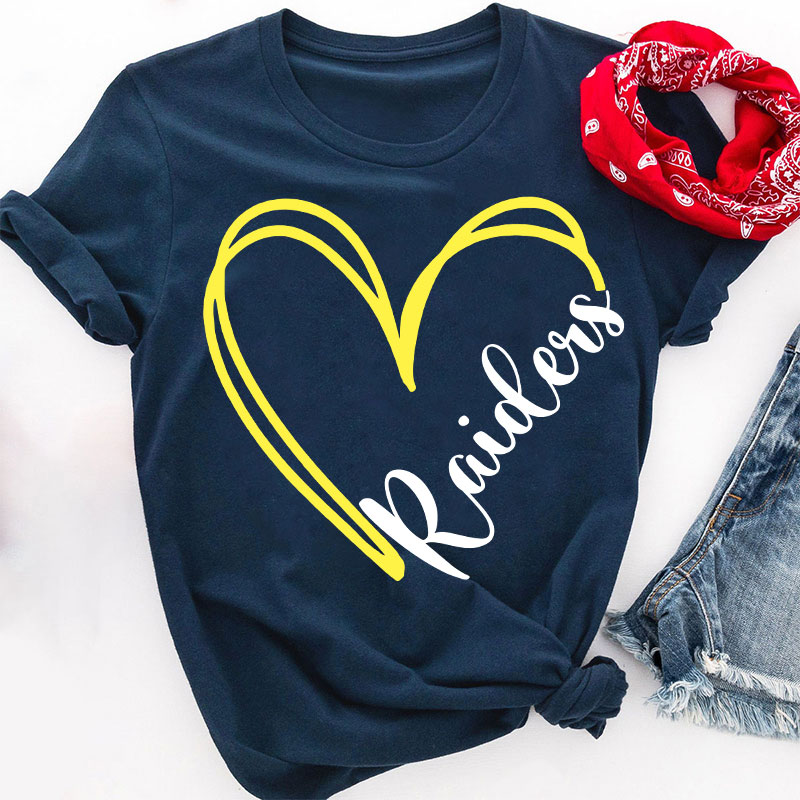 Personalized I Love My Team With All My Heart Teacher T-Shirt