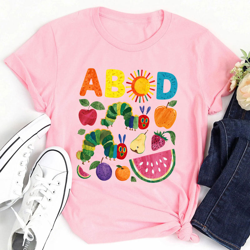 ABCD Caterpillar Teacher T-Shirt