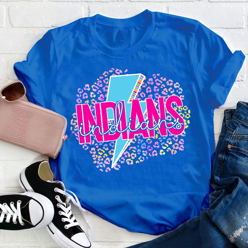 Personalized School Mascot Double Font Design Teacher T-Shirt