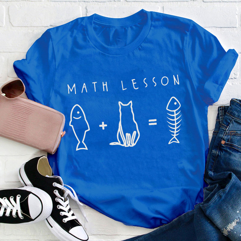 Math Lesson Kitty Algebra Teacher T-Shirt