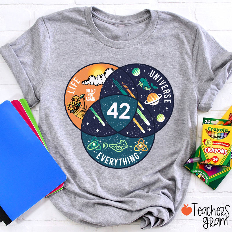 42 Answer To Life Universe And Everything Essential Teacher T-Shirt