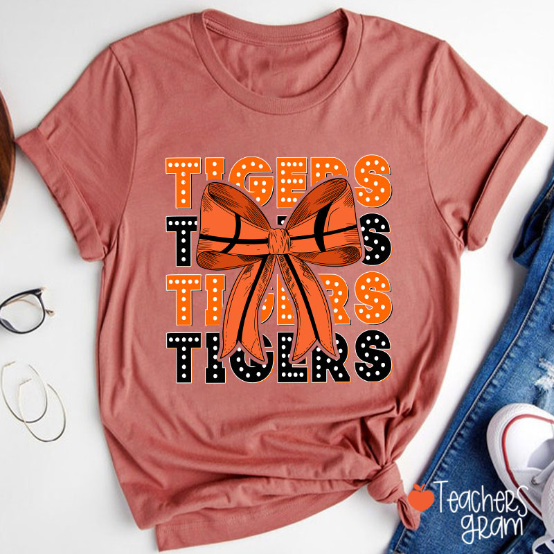 Personalized School Sport Bow Tie Teacher T-Shirt