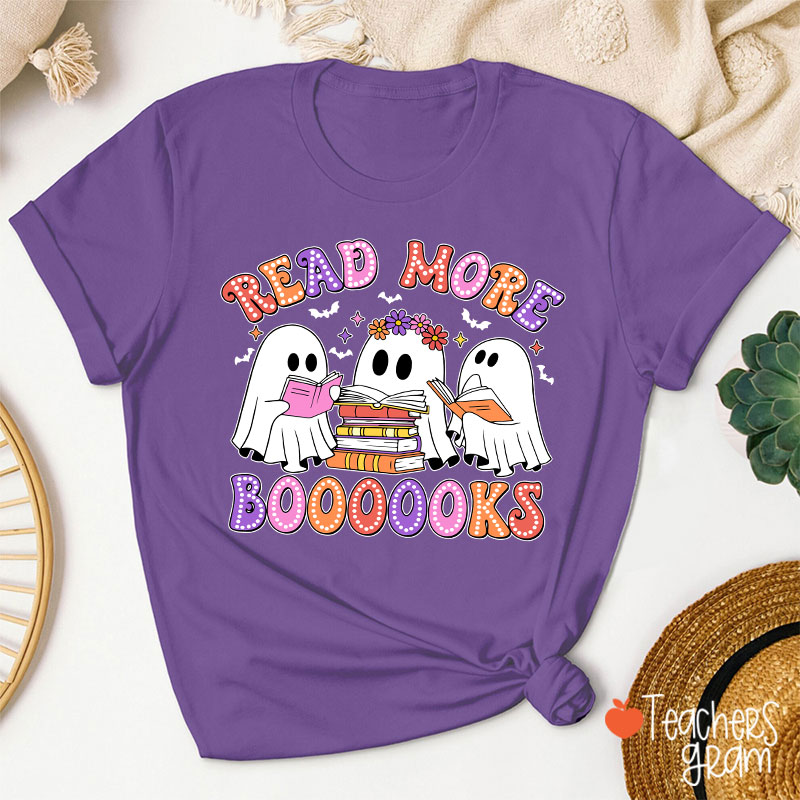 Read More Boooooks Ghost Halloween Teacher T-Shirt