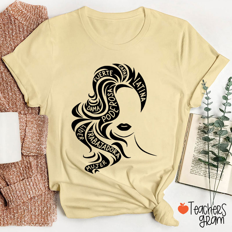 Empowered Latina Chicana Spanish Teacher T-Shirt