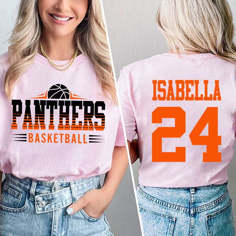 Personalized Mascot And Sport Go Game Day Teacher Two Sided T-Shirt