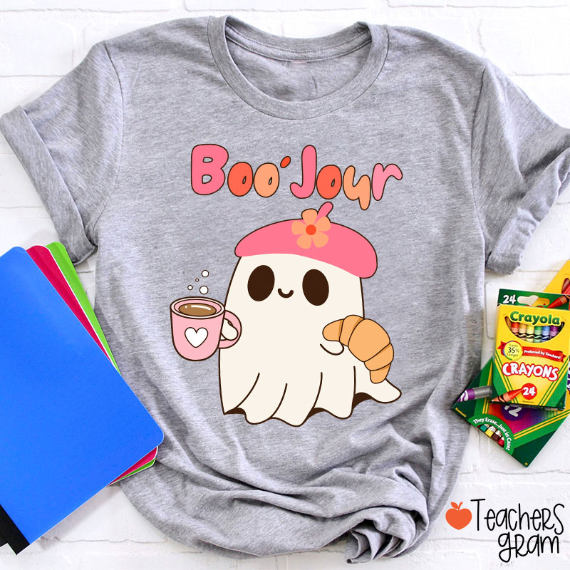 Boo Jour Cute Ghost French Teacher T-Shirt
