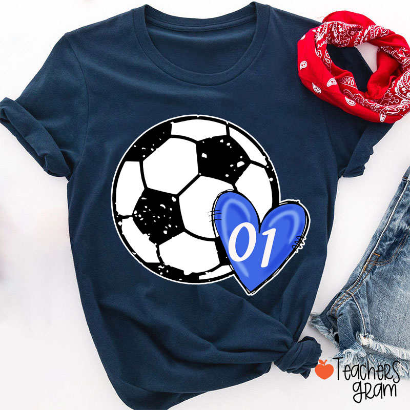 Personalized Number Soccer Teacher T-Shirt